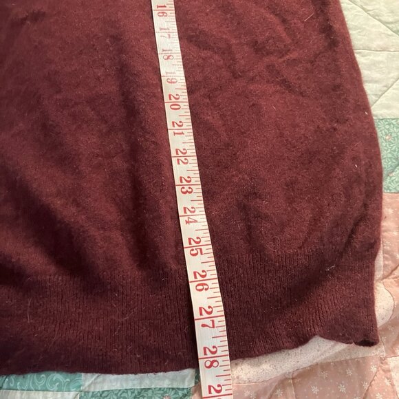 Black Brown 1826 Cashmere Sweater Mens L Red 100% Cashmere Grandpa Academia Knit - Picture 6 of 6